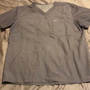 Mens Figs Leon Scrub Top in Graphite - Size Large